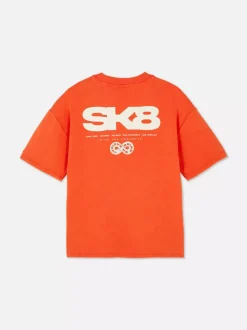 Wyszywany T-shirt SK8