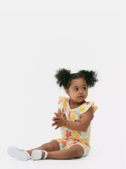 Wzorzysty krótki kombinezon na lato