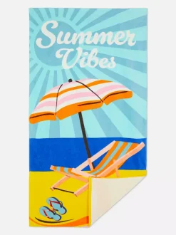 Wzorzysty ręcznik plażowy