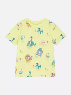 Wzorzysty T-shirt z krótkim rękawem