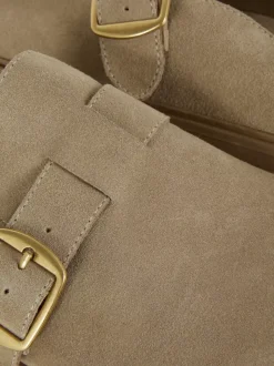 Zamszowe chodaki z klamrą The Edit