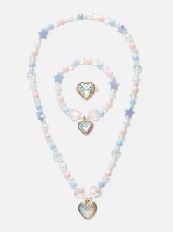 Zestaw biżuterii z motywem serca, 2 szt.