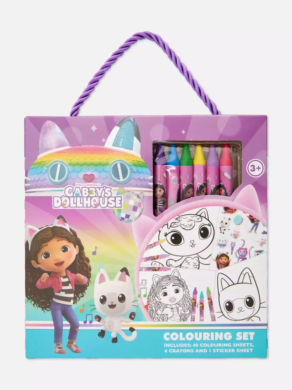 Zestaw do kolorowania z motywem Kociego domku Gabi