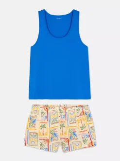 Zestaw piżamowy z bezrękawnikiem i szortami