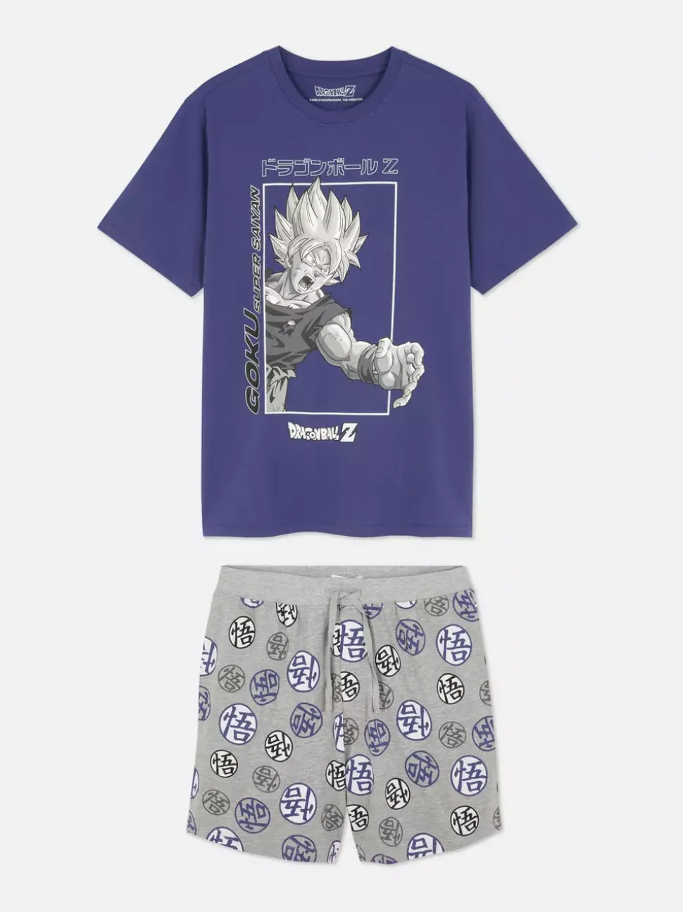 Zestaw piżamy z szortami z motywem Dragon Ball Z