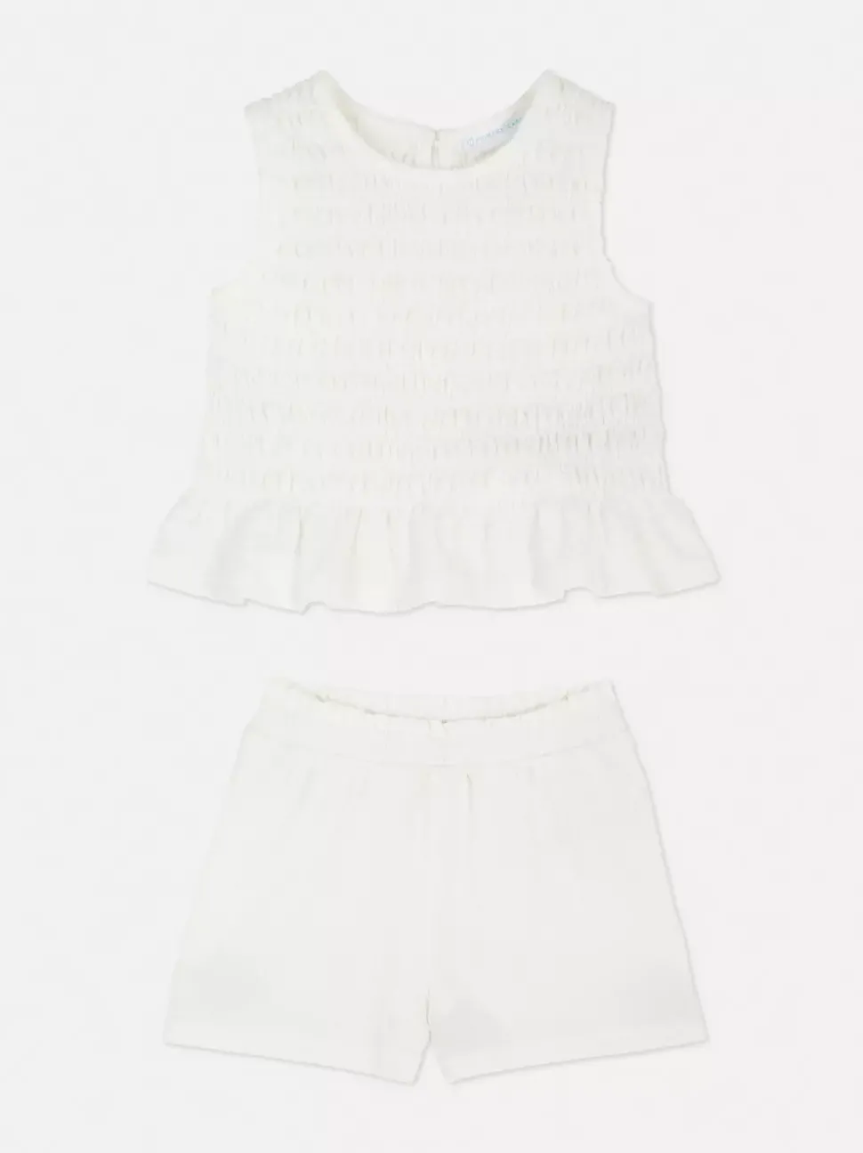 Zestaw z bluzką i szortami z marszczeniami