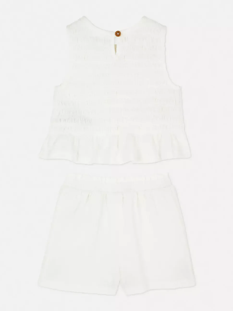 Zestaw z bluzką i szortami z marszczeniami