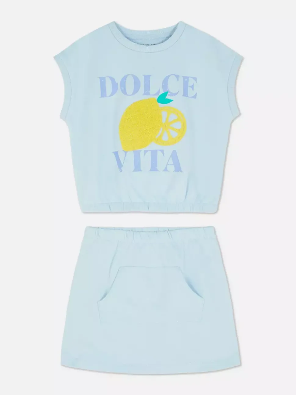 Zestaw z koszulką bez rękawów i spódnicą