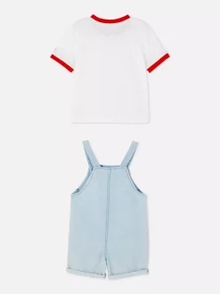 Zestaw z ogrodniczkami i motywem Myszki Miki Disneya