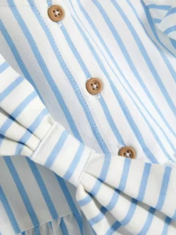 Zestaw z sukienką w paski i kokardką