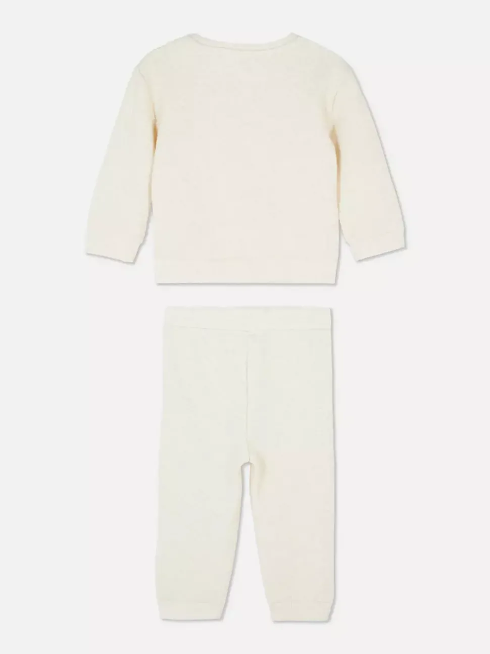 Zestaw z teksturowaną bluzą i spodniami dresowymi