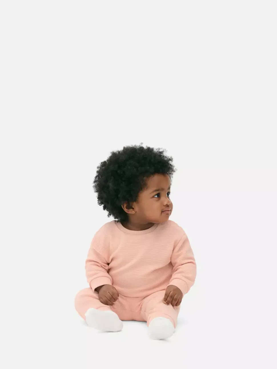 Zestaw z teksturowaną bluzą i spodniami dresowymi