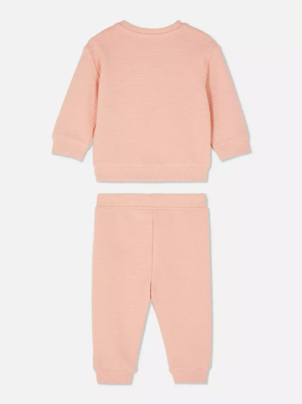 Zestaw z teksturowaną bluzą i spodniami dresowymi