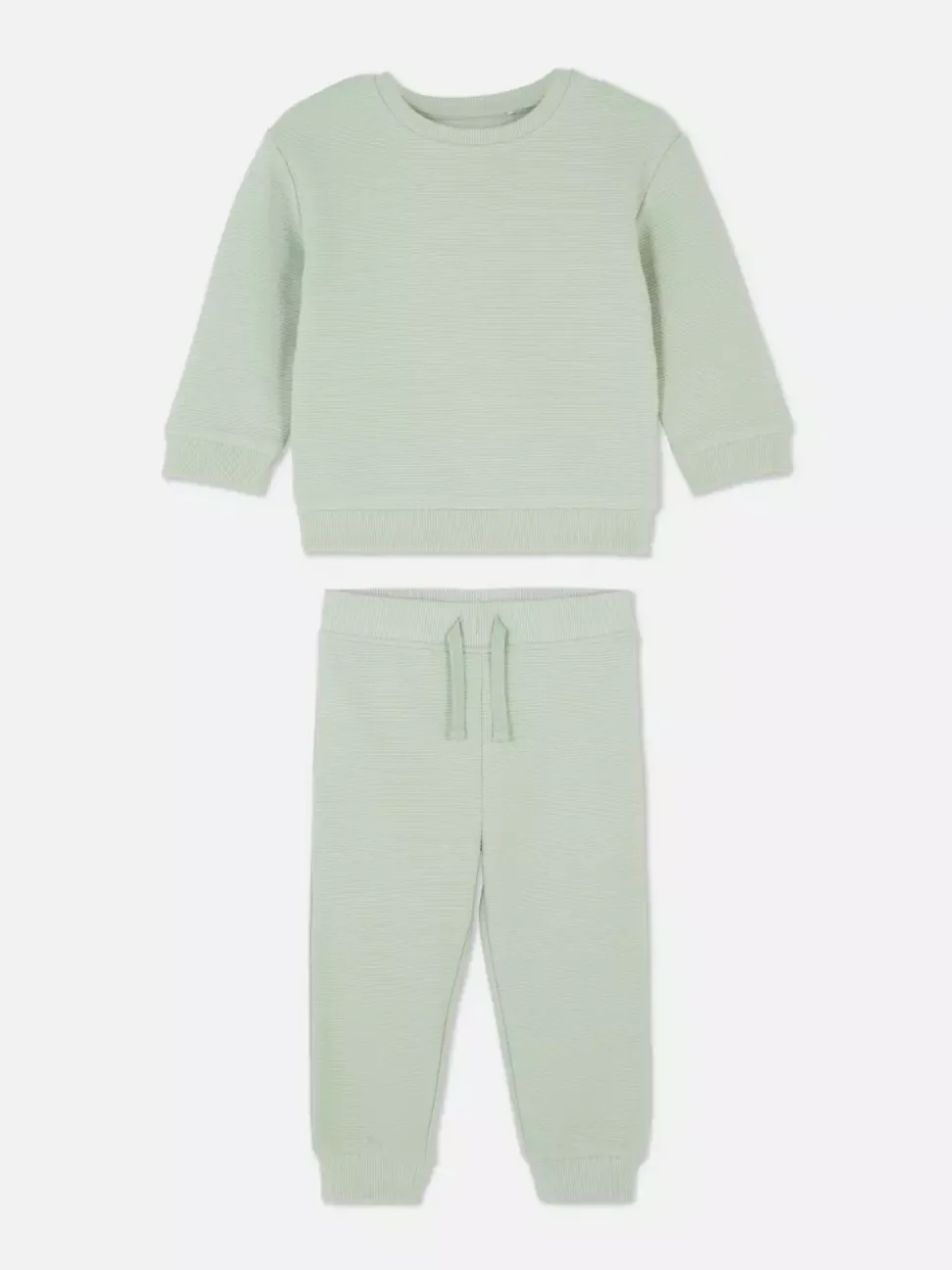 Zestaw z teksturowaną bluzą i spodniami dresowymi