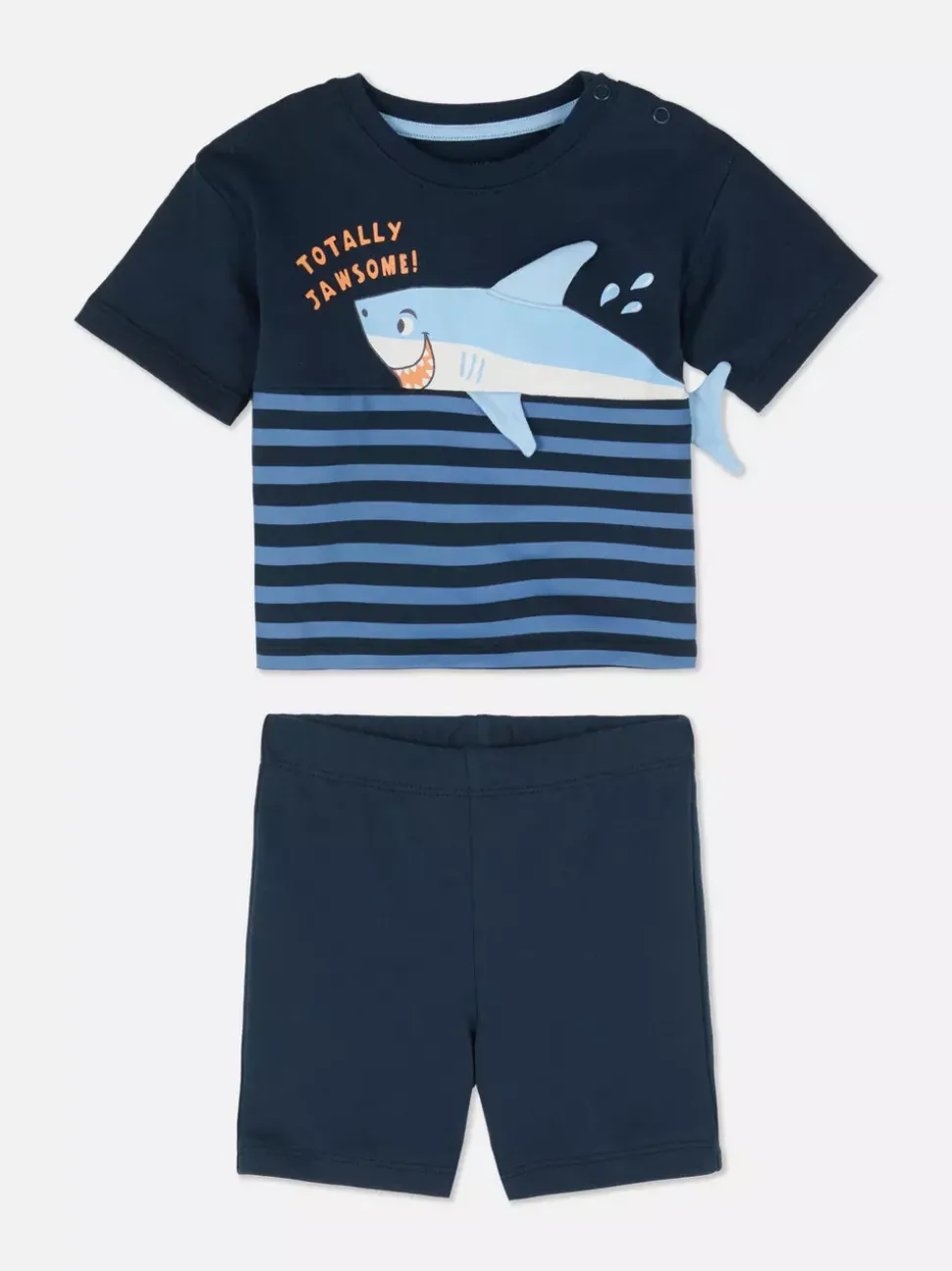 Zestaw z T-shirtem i szortami z motywem rekina