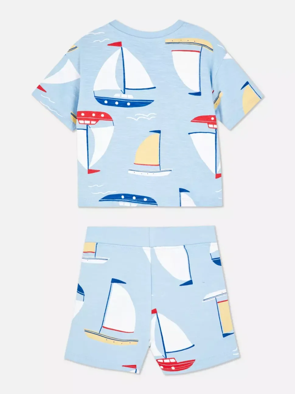 Zestaw z T-Shirtem i szortami ze wzorem w statki