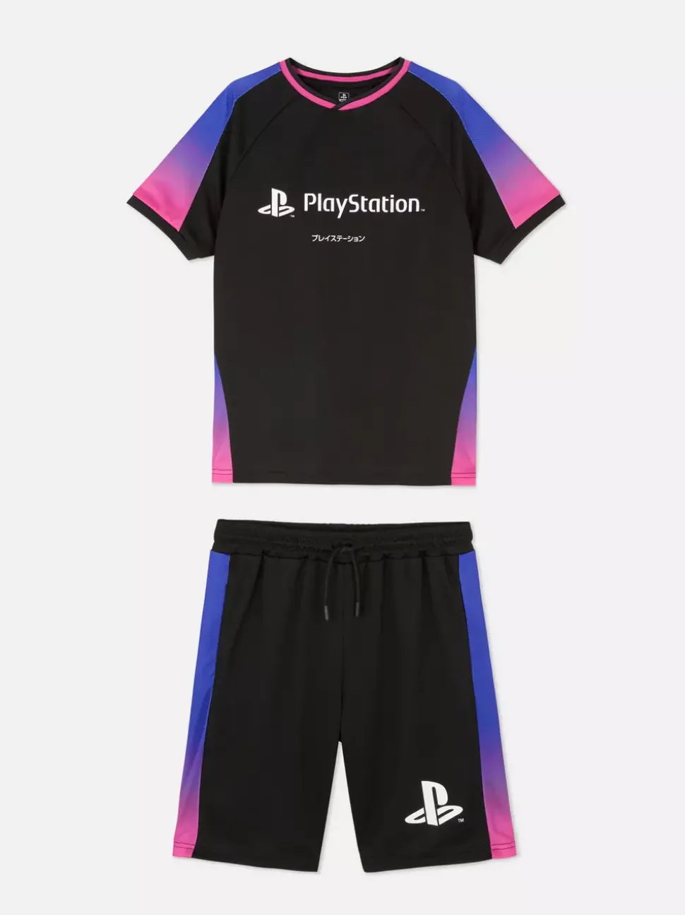 Zestaw z T-shirtem i szortami z motywem PlayStation